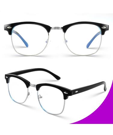 Blue Light Blocking Glasses - Square Anti-Glare for Gaming & Reading - Unisex Black - Buy Online on GoSupps.com