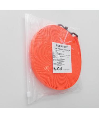 Looxmeer Rubberized Tow Lines for Dogs - 3m to 30m Leashes in Neon Orange | Ideal for Small & Medium Dogs | Durable Practice Lines - Buy Online on GoSupps.com