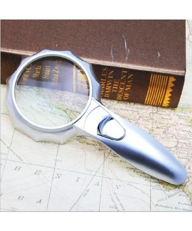 Magnifying Glasses Handheld Glass Magnifier with 6 Led Lights 4X Hd Lens Eye Protection Old Man Reading Illuminated Magnifying Glass Comfortable Anniversary - Buy Online on GoSupps.com