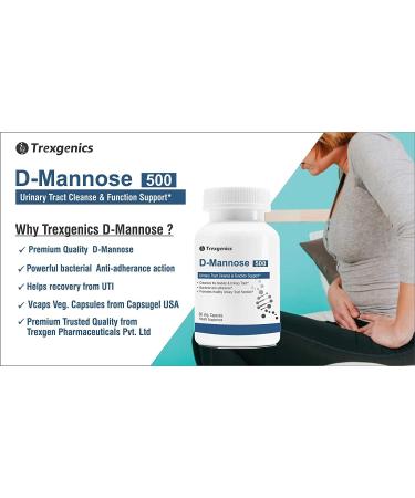 Tre xgenics D-Mannose 500mg - Urinary Tract Cleanse & Kidney/Bladder Support - 60 Vcaps - Buy Online on GoSupps.com