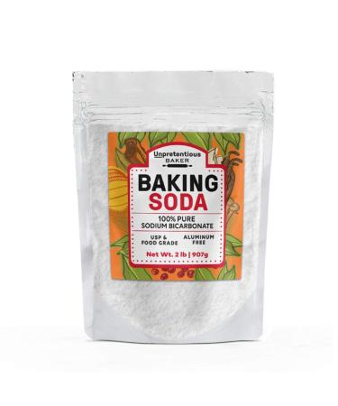 Baking Soda, 2 lbs. by Unpretentious Baker, Gluten-Free, Great for Baking & Cooking, Leavening Agent, Pure Sodium Bicarbonate 2 Pound (Pack of 1)