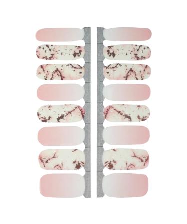My nails nail foils pink marble I 16 Ultra-D nne nail polish strip pattern/white/pink i self-adhesive premium nail art wraps i stops on natural and lacquered acrylic gel & shellac nails
