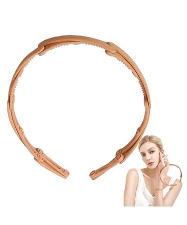 Foldable Hair Bands Foldable Headband Foldable Travel Headband Telescopic Folding Headband Multipurpose Hair Hoop Hair Clips Hair Accessories for Business Trips Daily Outing Turmeric