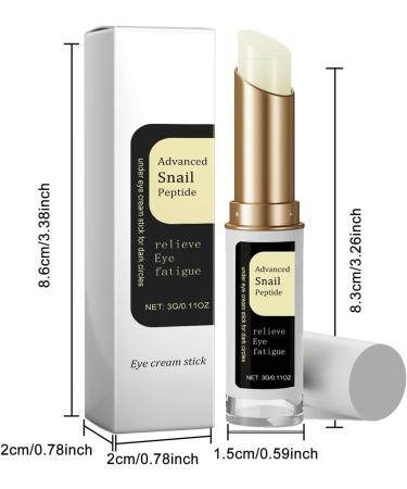 Snail Peptide Eye Cream Stick 3g Reduce Dark Circles Puffiness Firming Brightening Anti-Aging Nourishing Moisturizing (1PCS) - Buy Online on GoSupps.com
