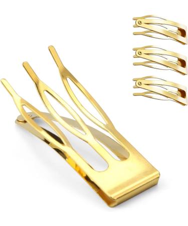 Mbsomnus 18pcs Double Grip Snap Hair Clips - Gold | Hair Barrettes for Women, Girls, Salon Styling - Hair Accessories - Buy Online on GoSupps.com
