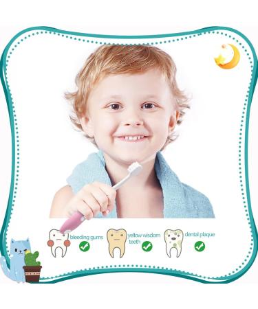 Soft Nano Baby Toothbrush for Kids 1-6 Years | 2 Pack with Tongue Cleaner (Pink & Green) - Buy Online on GoSupps.com
