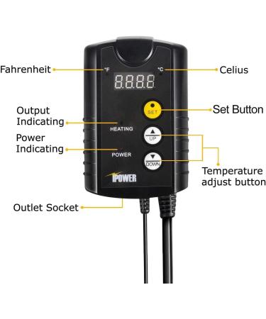 150W Reptile Heat Bulb & Clamp Light Set with Thermostat - Ideal for Amphibian Pets and Incubating Chickens - Buy Online on GoSupps.com