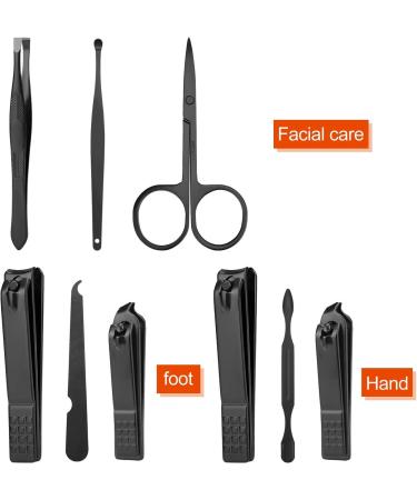 8-in-1 Stainless Steel Manicure Set for Men - Travel Size Nail Clippers & Pedicure Kit - Red Personal Care Gift - Buy Online on GoSupps.com
