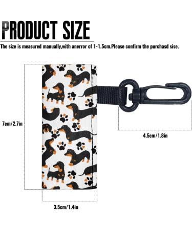 Dachshund Cartoon Keychain Chapstick Holder - 2 Pack Lip Balm & Lipstick Case for Women | Unique & Stylish - Buy Online on GoSupps.com