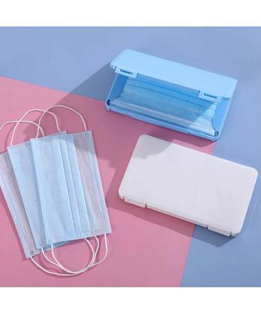 Portable dustproof and Moisture Resistant Plastic Portable Disposable mask Storage Box Blue19*11*1.2cm - Buy Online on GoSupps.com