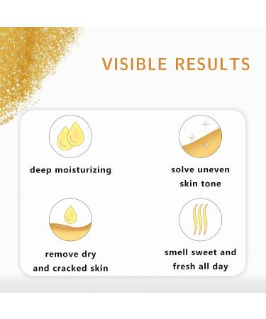 Seed Spring 24K Gold & Sugar Body Scrub - Exfoliating, Moisturizing, Deep Cleansing - 10 oz - Buy Online on GoSupps.com
