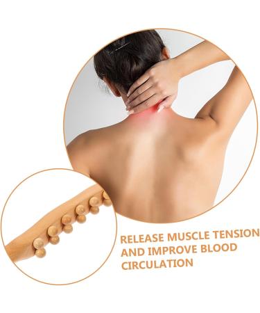 Solustrie 3-Stick Roll Rod with 20 Balls - Premium Wooden Full Body Massage Device & Roller for Ultimate Relaxation - Buy Online on GoSupps.com