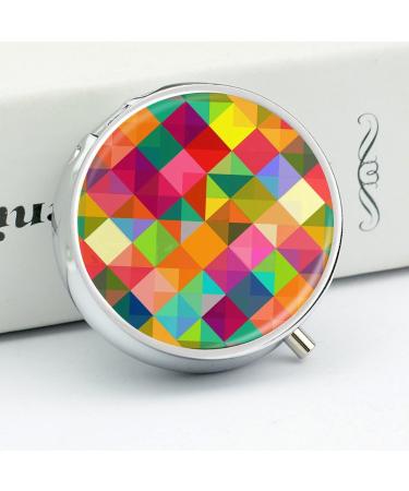 Portable 3-Compartment Pill Box | Travel Pill Organizer for Handbag & Pocket | Colorful Square Design - Buy Online on GoSupps.com