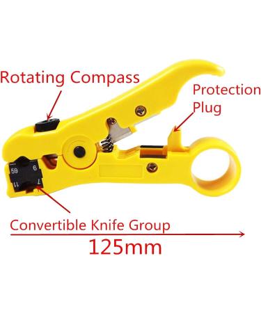 Yangoutool Coax Cable Crimper Kit - Adjustable Compression Tool for RG6/RG11/RG59 Coaxial Cables - Buy Online on GoSupps.com