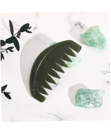 FRCOLOR 2 STK Portable Jade Ridge Salon Hair Comb & Head Massage Device - Natural Jade Face & Scalp Massager - Buy Online on GoSupps.com