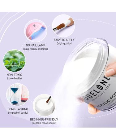 Modelones White Acrylic Powder 2.12oz | Professional Nail Extension & 3D Design â€“ No Nail Lamp Needed - Buy Online on GoSupps.com