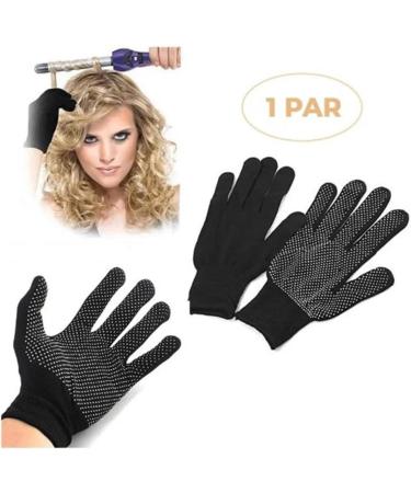 1 Pair Heat Resistant Gloves for Hair Styling Curling Iron Heat Proof Gloves Mitts for Hair Tools - Buy Online on GoSupps.com