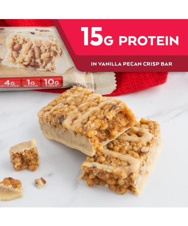 Atkins Vanilla Pecan Crisp Protein Meal Bar - Keto Friendly (5 Count) - Buy Online on GoSupps.com