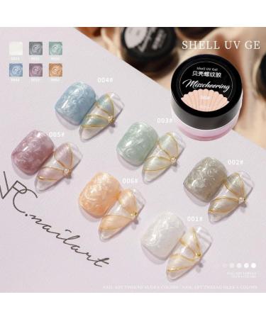 8ML Manicure for DIY Nails Nail Polish Gel UV Gel Semi-Permanent Shell Thread Nail Gel Varnish Glitter(01) Style01 - Buy Online on GoSupps.com
