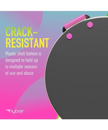 Flybar Foam Saucer Snow Sled for Kids - Lightweight & Durable Sled with Easy Grip Handles - Pink Donut Design for Outdoor Winter Fun - Ages 6+ | Up to 110 lbs - Buy Online on GoSupps.com