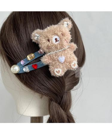 hgnxa Sweet Hair Clip Cartoon/Bear Shape Snap Hairpin Plush Hair Clip for Ponytail Bangs Hairpins for Teens Children Rabbit - Buy Online on GoSupps.com