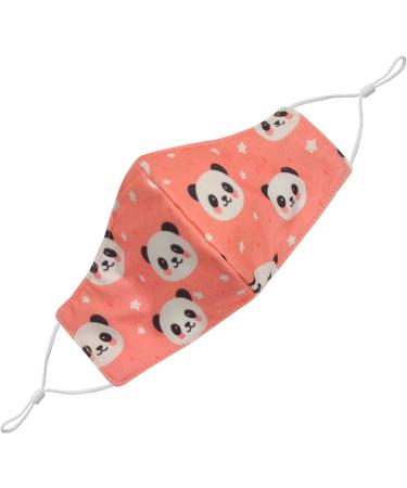 Buy Youth Washable Face Mask for Ages 5-12 | Adjustable Earloops & Nose Wire | 3-Layer 100% Cotton | Reusable Cloth Mask with Filter Pocket - Panda Pink - Buy Online on GoSupps.com