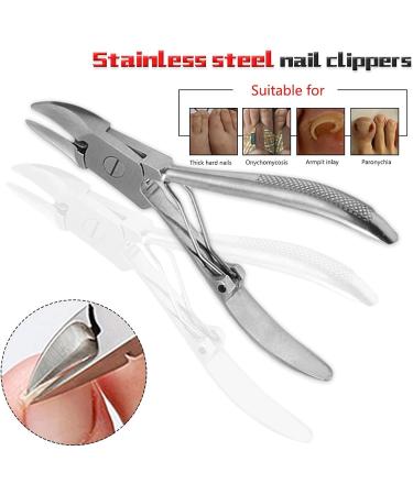 CHJHJKG Nail Clippers (Beauty) Stainless Steel Nail Cuticle Nipper Professional Nail Ingrown Pedicure Cuticle Scissor Plier Pusher Tool with protective cover - Buy Online on GoSupps.com