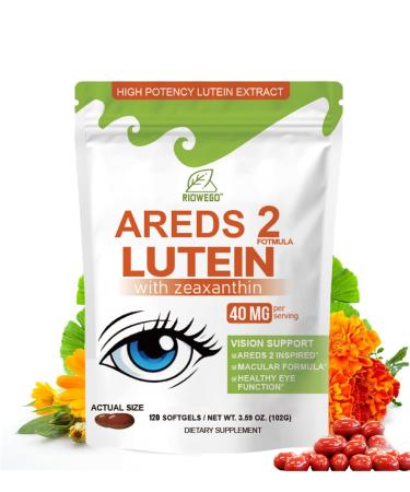 AREDS 2 + Advanced Lutein and Zeaxanthin Supplement-40mg Lutein & Zeaxanthin with Astaxanthin Omega-3 EPA DHA-Dietary Supplement for Eye Health Support Vision Support-120 Softgels 120 Count (Pack of 1)