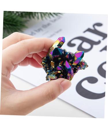 VILLCASE 2pcs Colorful Crystal Clusters Fish Tank Stones Mineral Specimen Natural Stones Cluster Rough Stone - Buy Online on GoSupps.com