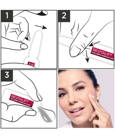 L'Or al Paris Serum 7 x 1 ml Revitalift Filler Hyaluronic Acid Ampoules Treatment 7 days - Buy Online on GoSupps.com