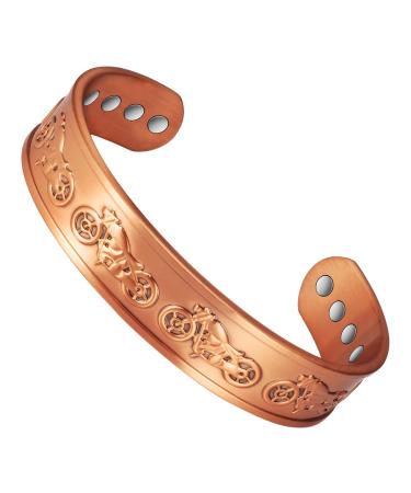 Magnetic therapy arthritis bracelet made of pure copper for men effectively relieves arthritis and carpal tunnel pain.Magnetic field therapy has a slight influence on lymphatic drainage (K) - Buy Online on GoSupps.com
