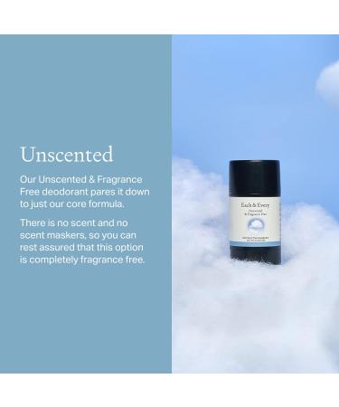 Each & Every All Natural Deodorant for Women & Men - Sensitive Skin Plant-Based Baking Soda & Aluminum-Free Deodorant - Clean 24 Hr Odor Control - Unscented & Fragrance Free Travel Size 2.5oz - Buy Online on GoSupps.com