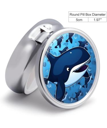 Portable Travel Pill Box - 3 Compartment Whale Design | Small Medicine Organizer for Purse & Pocket - Buy Online on GoSupps.com