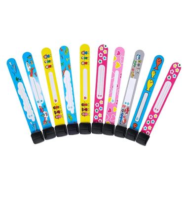 SSRDFU Emergency bracelet for children - 10 pieces SOS bracelet ID bracelet children's name bracelet waterproof reusable something for boys girls & toddler baby