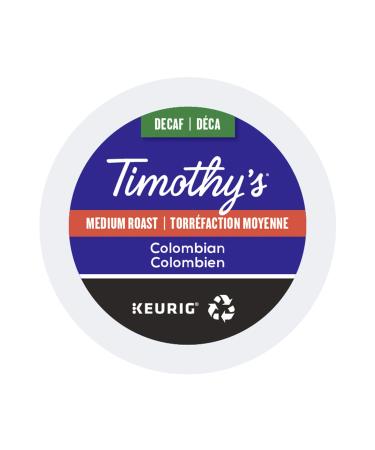 Timothy's Colombian Decaf Single Serve Keurig K-Cup Pods for Keurig Brewers Colombian Decaf 72 count (Pack of 1)