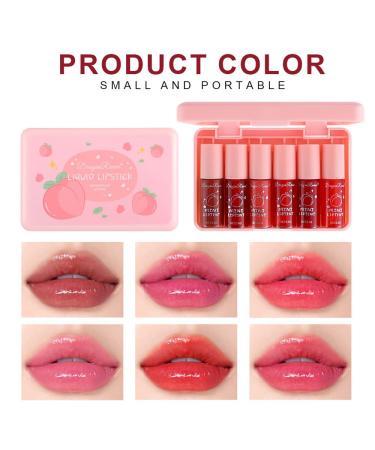 6 Colors Peach Lip Tint Stain Set | Long-Lasting Korean Lip Gloss | Multi-Use Non-Sticky Lip & Cheek Tint | Shop Internationally - Buy Online on GoSupps.com