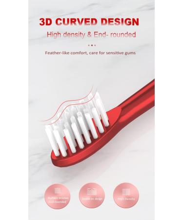UPXNBOR 2022 Sonic Electric Toothbrush Set - 1 Handle, 2 Heads, 3 Modes, Teeth Whitening - Y6 Red - Buy Online on GoSupps.com