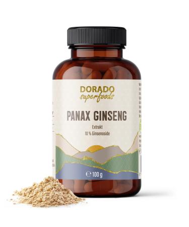 Panax Ginseng Root Powder from Extract | 100g - With Measuring Spoon, 10% Ginsenosides - 50 Day Supply | Vegan – Dorado Superfoods