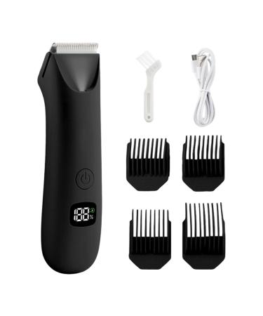 Tondeuse Poils Du Corps | Rasoir lectrique Faible Bruit Tondeuse Poils Pubiens Pour Hommes pour Parties Intimes Pubis Dos Aisselles Poitrine Bras Noir