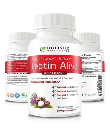 Holistic Health Labs Maximum Leptin Weight Management for Women  Extra Strength - MeraTrim  Carnipure and Cissus Quadrangularis Natural Metabolism Support and Cravings Management. 60 Veggie Capsules