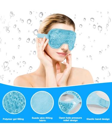 Xeerun Cooling Eye Mask - 4 Piece Gel Masks for Dark Circles & Swollen Eyes | Reusable Ice Masks for Instant Relief - Buy Online on GoSupps.com