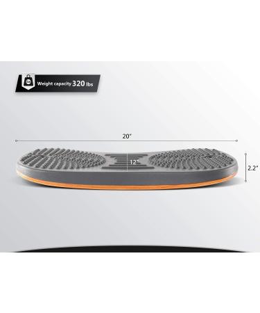 FEZIBO Standing Desk Anti Fatigue Mat Wooden Wobble Balance Board Stability Rocker with Ergonomic Design Comfort Floor Mat (Medium  Altostratus Gray) Medium Altostratus Gray - Buy Online on GoSupps.com