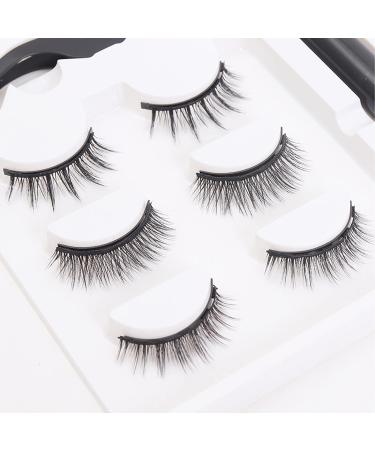 Natural Look Magnetic Eyelashes Set - 3D Reusable False Lashes with Black Magnetic Eyeliner, Waterproof and Easy to Wear - Buy Online on GoSupps.com