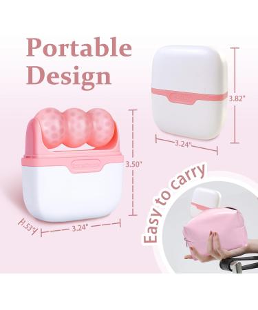 2 in 1 Ice Roller for Face & Neck - Portable Facial Massager for Puffiness Dark Circles & Anti-Aging | Best Beauty Tool for Daily Skincare - Buy Online on GoSupps.com