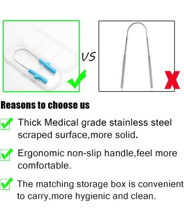 Stainless Steel Tongue Scraper for Oral Care | Fight Bad Breath | Includes Storage Box - Buy Online on GoSupps.com