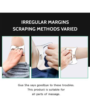 Povhhee Iastm Gua Sha Massage Tool | Stainless Steel Tissue Scraping Tool for Back Legs & Arms - Enhance Your Wellness Today! - Buy Online on GoSupps.com