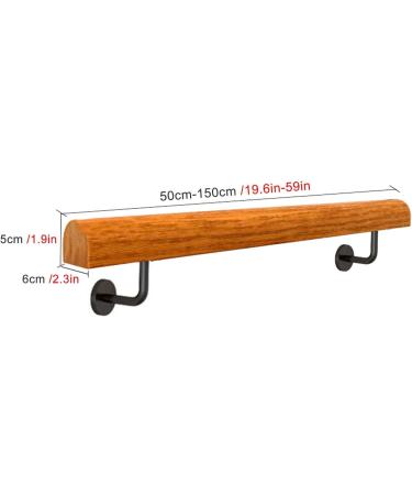 Wooden Handrail with Complete Set Anti-Slip Stair Railing Wood Banister for Indoor Outdoor Elderly Children Loft Safety Hand Grab Rail (Size : 0.5m(1.5ft)) 1.5m(5ft) - Buy Online on GoSupps.com