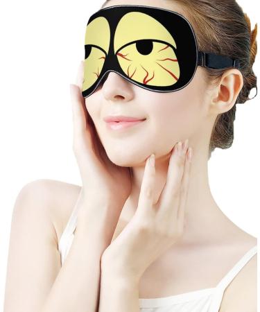 LynaRei Cartoon Tired Eye Sleep Mask - Funny Expression Blindfold for Full Night's Rest and Travel - Elastic Blackout Cover for Deep Sleep - Buy Online on GoSupps.com