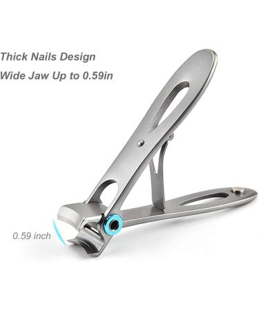 Lanko Nail Clipper Set Thick Toenail & Fingernail Cutter With Wide Jaw Opening Stainless Steel Nail File Ingrown Manicure Pedicure Kit For Men & Women Silver - Buy Online on GoSupps.com
