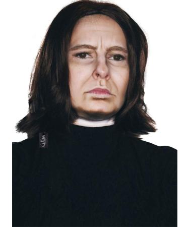 ALLAURA - Dark Professor Severus Wizard Costume Wig Long Black Mens Wigs Michael Vincent Jackson Vega For Adults - One Size Dark Professor Wizard Wig - Buy Online on GoSupps.com